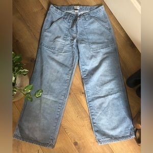 Calvin Klein Cotton Wide Leg Jeans